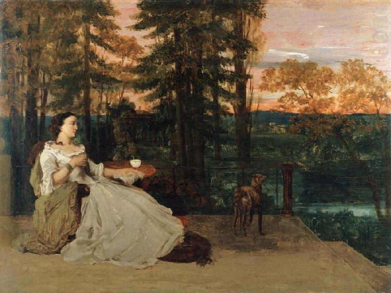 Gustave Courbet Lady on the Terrace china oil painting image